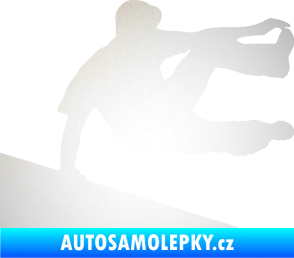 Samolepka Parkour 001 pravá odrazková reflexní bílá