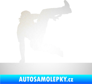 Samolepka Parkour 002 pravá odrazková reflexní bílá