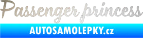 Samolepka Passenger Princess 001 nápis odrazková reflexní bílá