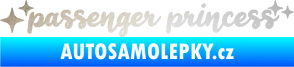 Samolepka Passenger Princess 002 nápis s hvězdičkami odrazková reflexní bílá