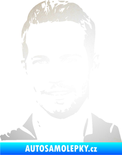 Samolepka Paul Walker 001 levá odrazková reflexní bílá