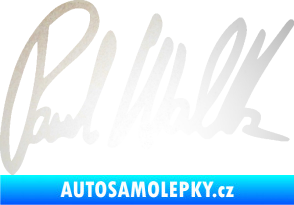 Samolepka Paul Walker 002 podpis odrazková reflexní bílá