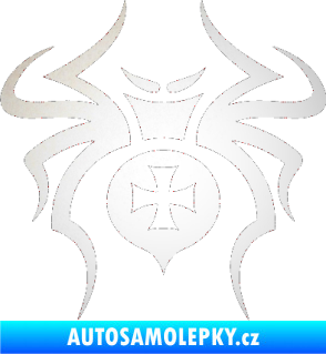 Samolepka Pavouk 003 křižák odrazková reflexní bílá