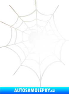 Samolepka Pavouk 016 pravá s pavučinou odrazková reflexní bílá