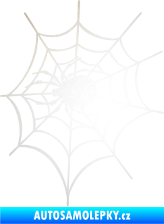 Samolepka Pavouk 016 levá s pavučinou odrazková reflexní bílá