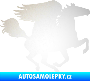 Samolepka Pegas 001 pravá okřídlený kůň odrazková reflexní bílá