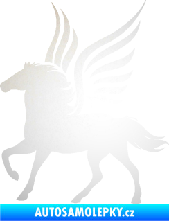 Samolepka Pegas 002 levá okřídlený kůň odrazková reflexní bílá