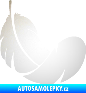 Samolepka Peříčko 008 pravá odrazková reflexní bílá