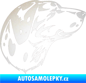 Samolepka Pes 002 pravá Dalmatin odrazková reflexní bílá