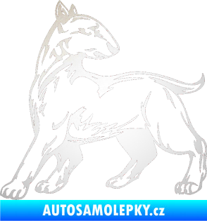 Samolepka Pes 011 levá odrazková reflexní bílá