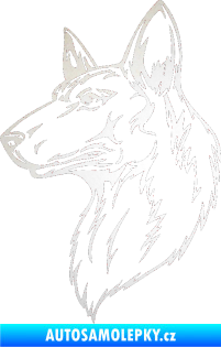Samolepka Pes 019 levá odrazková reflexní bílá