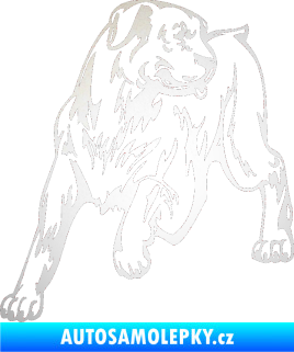 Samolepka Pes 020 levá odrazková reflexní bílá