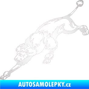 Samolepka Pes 022 levá Pudl odrazková reflexní bílá