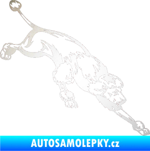 Samolepka Pes 022 pravá Pudl odrazková reflexní bílá