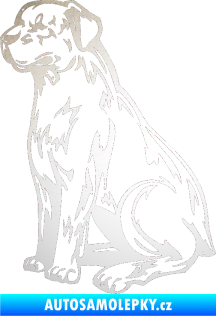 Samolepka Pes 032 levá odrazková reflexní bílá