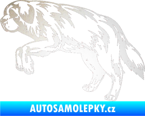 Samolepka Pes 034 levá odrazková reflexní bílá