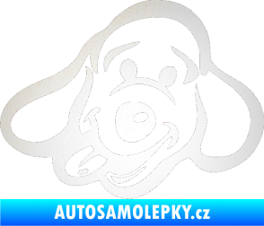 Samolepka Pes 078 levá odrazková reflexní bílá