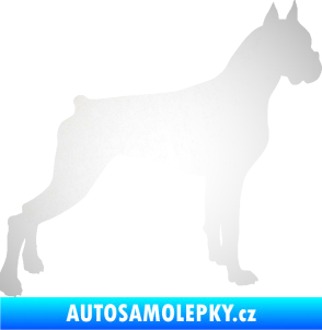 Samolepka Pes 087 pravá Boxer odrazková reflexní bílá