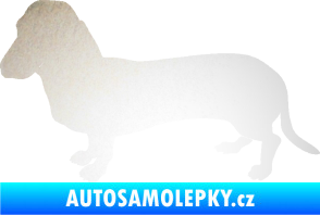 Samolepka Pes 094 levá Baset odrazková reflexní bílá
