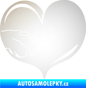 Samolepka Pes 102 levá packa odrazková reflexní bílá