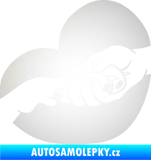 Samolepka Pes 129 levá packa v ruce odrazková reflexní bílá