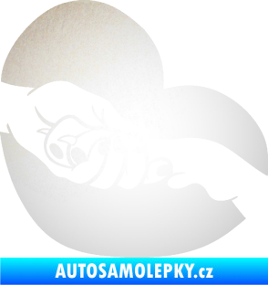 Samolepka Pes 129 pravá packa v ruce odrazková reflexní bílá