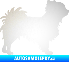 Samolepka Pes 156 pravá čivava odrazková reflexní bílá