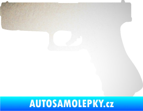 Samolepka Pistole 001 levá odrazková reflexní bílá