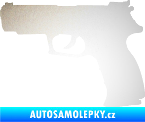 Samolepka Pistole 003 levá odrazková reflexní bílá