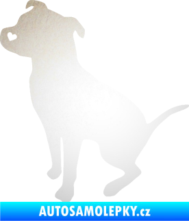 Samolepka Pitbull 005 levá odrazková reflexní bílá
