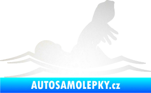 Samolepka Plavání 005 levá odrazková reflexní bílá