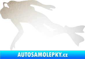Samolepka Potápěč 002 levá odrazková reflexní bílá