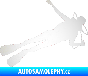 Samolepka Potápěč 004 pravá odrazková reflexní bílá