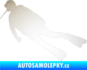 Samolepka Potápěč 006 levá odrazková reflexní bílá