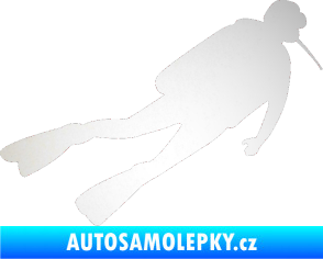Samolepka Potápěč 006 pravá odrazková reflexní bílá