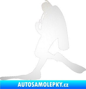 Samolepka Potápěč 007 levá odrazková reflexní bílá