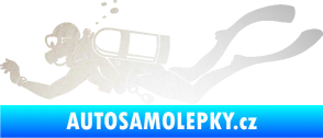 Samolepka Potápěč 011 levá odrazková reflexní bílá