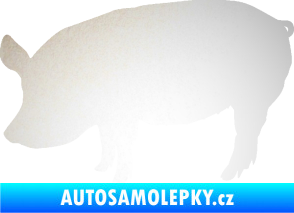 Samolepka Prase 001 levá odrazková reflexní bílá
