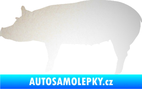 Samolepka Prase 002 levá odrazková reflexní bílá