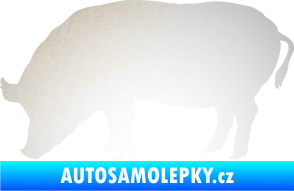 Samolepka Prase 004 levá odrazková reflexní bílá