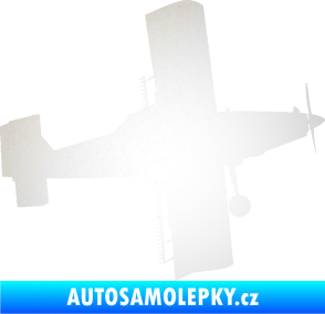 Samolepka Práškovací letoun Čmelák pravá odrazková reflexní bílá