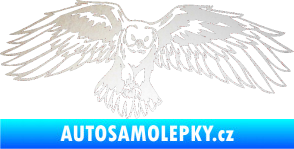 Samolepka Predators 077 pravá sova odrazková reflexní bílá