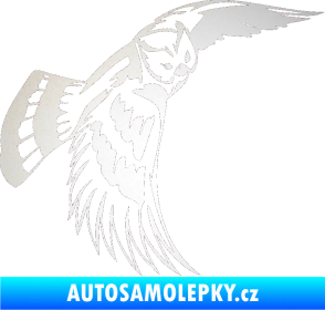 Samolepka Predators 081 pravá sova odrazková reflexní bílá