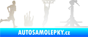 Samolepka Překážkové závody 001 pravá OCR odrazková reflexní bílá
