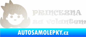 Samolepka Princezna za volantem odrazková reflexní bílá