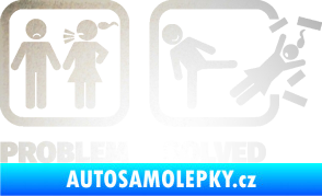 Samolepka Problem? Solved 001 odrazková reflexní bílá