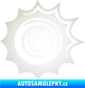 Samolepka Průstřel 003 levá odrazková reflexní bílá