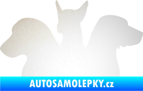 Samolepka Psi 001 levá skupinka odrazková reflexní bílá