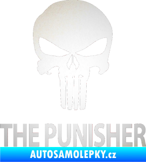 Samolepka Punisher 002 s nápisem odrazková reflexní bílá