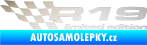 Samolepka R19 limited edition levá odrazková reflexní bílá